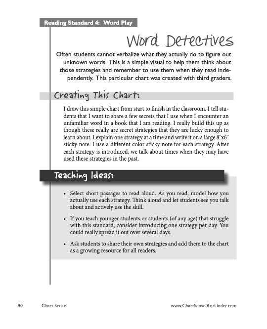 Chart Sense: Common Sense Charts to Teach 3 - 8 Informational Text and Literature - TeachMojo